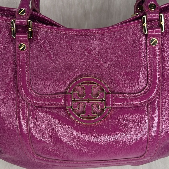 ✨Tory Burch Amanda Leather Tote Bag – Rare Purple – Large Shoulder Tote✨ - Picture 4 of 16